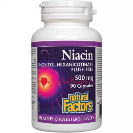 Natural Factors Niacin Inositol Hexanicotinate 500 mg 90 Capsules