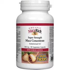 Natural Factors Maca Concentrate 500 mg 90 Veggie Capsules