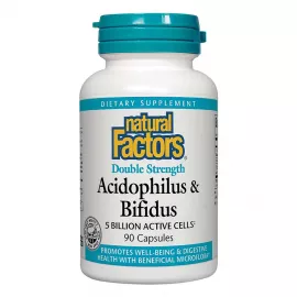 Natural Factors Acidophilus and Bifidus 5 Billion Active Cells 90 Capsules