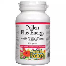 Natural Factors Pollen Plus Energy 90 Capsules