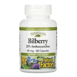 Natural Factors Bilberry 40mg 60 Capsules