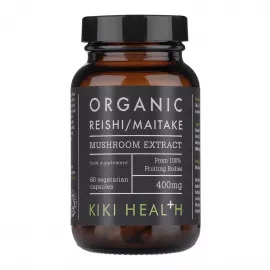 Kiki Health Organic Reishi & Maitake Mushroom Extract Vegetarian Capsules 60's