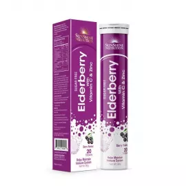Sunshine Nutrition Elderberry With Vitamin C & Zinc Effervescent Tablets 20's Buy 1 Get 1 Free