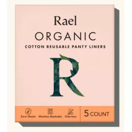 Rael Organic Cotton Reusable Panty Liners - Regular/White 5