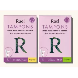 Rael Organic Cotton Tampons with Long Applicators Duopack