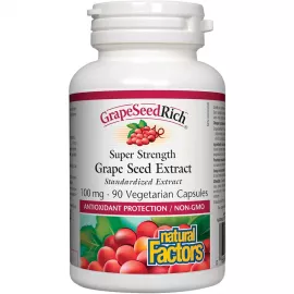 Natural Factors Grape Seed Extract 100mg 90 Veggie Capsules