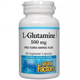 Natural Factors L-Glutamine 500mg 60 Veggie Capsules