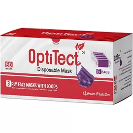 OptiTect Disposable Mask Purple 50 pcs Box (5 Bags)