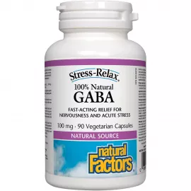 Natural Factors GABA 100mg 90 Veggie Capsules