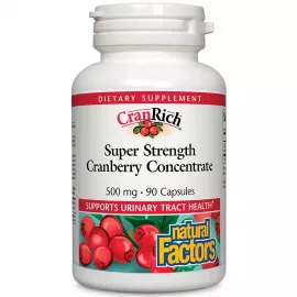Natural Factors Super Strength Cranberry Concentrate 500mg 90 Capsules