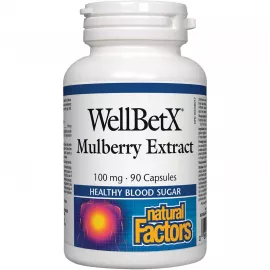 Natural Factors Wellbetx Mulberry Extract 100 mg 90 Capsules