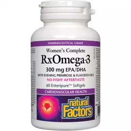 Natural Factors Women's Complete Rx Omega-3 300 mg 60 Softgels