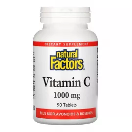 Natural Factors Vitamin C Plus Bioflavonoids & Rosehips 1000 mg 90 Tablets