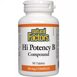 Natural Factors Hi Potency B Compound 50mg 90 Tablets