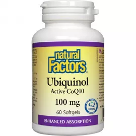 Natural Factors Ubiquinol Active CoQ10 100 mg 60 Softgels
