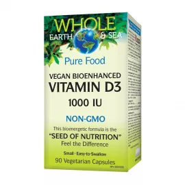 Natural Factors Vegan Vitamin D3 90 Veggie Capsules 1000 IU