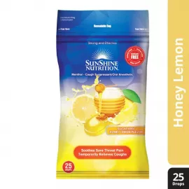 Sunshine Nutrition Lozenges Sugar Free Honey & Lemon Flavor 25 Drops