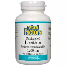 Natural Factors Unbleached Lecithin 90 Softgels 1200 mg