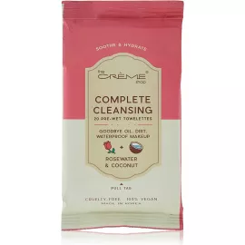The Crème Shop Complete Cleansing Towelettes Coconut & Rosewater 20 Count