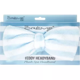 The Crème Shop Blue Teddy Headband with Stripes