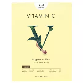 Rael Beauty Vitamin C Facial Sheet Masks 5.6 oz