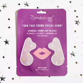 The Crème Shop Turn that Frown Upside Down Hydrogel Frown Line Patch with Full Printed Colors Vitamin C + Vitamin E + Rosemary Oil Sensitive Skin