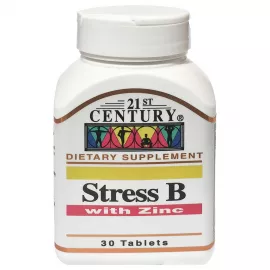 21st Century - Stress B With Zinc 30 Tablets