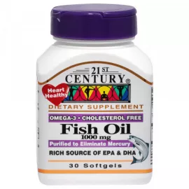 21st Century - Fish Oil 1000 mg - Omega-3 30 Softgels
