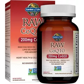 Garden of Life Raw CoQ10 200 mg Vegan Capsules 60's