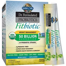 Garden of Life Dr. Formulated Probiotics Fitbiotic Unflavored 20 Packets (4.2g Each)