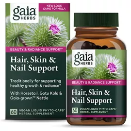 Gaia Herbs Hair Skin & Nail Support Vegan Liquid Phyto-Caps 60's