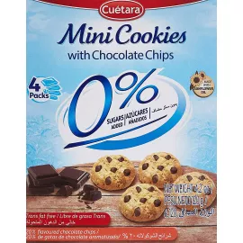 Cuetara Light - Mini Cookies with chocolate chips, 0% Added Sugar 120 grams