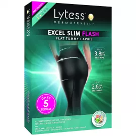 Lytess  Excel Slim Flash Flat Tummy  Capris  Black  L/XL