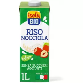 Isola Bio 100% Organic Rice Hazelnut Plant Based Milk 1L