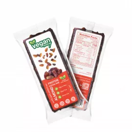 Vegan Way Protein Bars with Dates, Almond and Cocoa | 15g Protein, 2g Sugar, 14g Fiber | Keto-Friendly | Vegan | Plant-Based Protein | Gluten-Free Snack Bar | 40g