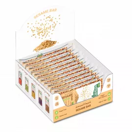 Vegan Way Sesame Bars with Flax Seeds and Dates | All Natural, Gluten Free – Crunchy Plant I 12 x 40g Based Snack | Vegan | Superfood | Individually Wrapped Bars | 12 x 40g