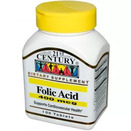 21st Century Folic Acid 400mcg 100 Tablets