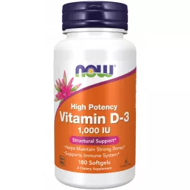 Now Foods Vitamin D3 1000 IU 180 Softgels