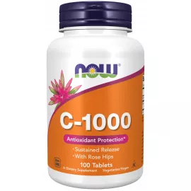 Now Foods Vitamin C-1000 Sustained Release with Rose hip 100 Tablets
