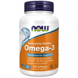 Now Foods Omega-3, Molecularly Distilled 100 Softgels