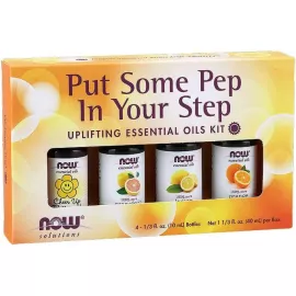 NOW Solutions Put Some Pep in Your Step  Uplifting Essential Oil Kit Set of 4 x 10 ml