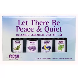 NOW Solutions Let There Be Peace & Quiet, Relaxing Essential Oil Kit  Set of 4 x 10 ml