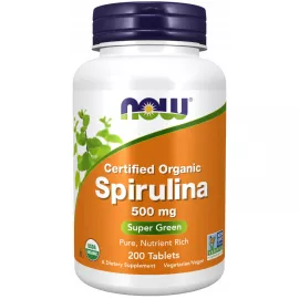 Now Foods Organic Spirulina 500 mg 200 Tablets
