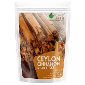 Bliss of Earth  Ceylon Cinnamon (Dalchini) 5" Cut Sticks True Cinnamon Whole Raw From Sri Lanka Original Great for Cinnamon Tea  Cinnamon Bread Cinnamon Roll  400g