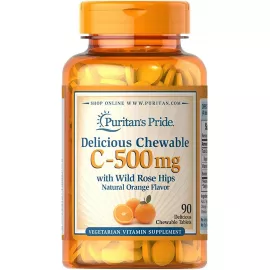 Puritan's Pride Vitamin C 500 mg With Bioflavonoids & Rose Hips Caplets 100's