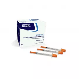 Max Disposable Syringes Insulin 1ml Unibody ,100pcs/Box