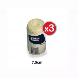 Max Cotton Crepe Bandage 7.5cmx4.5m 3 Pcs
