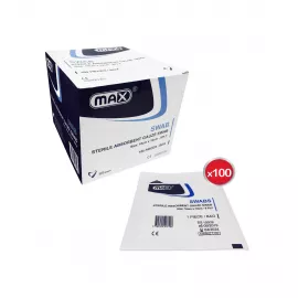 Max Sterile Gauze Swab 8ply 10cmx10cm 100pcs/Box