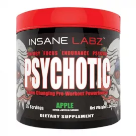 Insane Labz Psychotic Pre Workout Apple Flavor 220g
