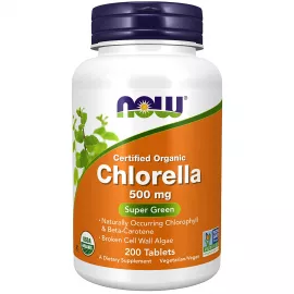 Now Foods Organic Chlorella  200 Tablets